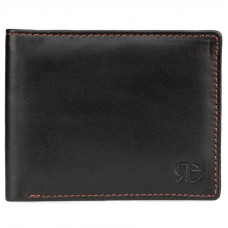 Black Plain Ultra-Soft Leather Mens Wallet 