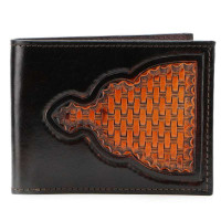 Black Hand - Tooled Leather Mens Wallet 