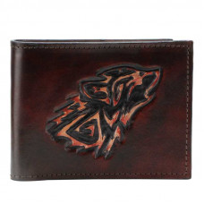 Brown Embossed Leather Mens Wallet 