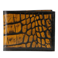 Mustard Textured Leather Mens Wallet 