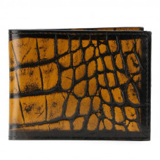 Mustard Textured Leather Mens Wallet 