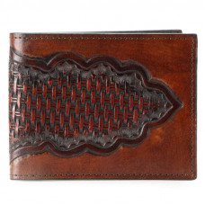 Brown Hand - Tooled Leather Mens Wallet 