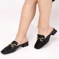 Ariel Black Horsebit Slipons 1022 